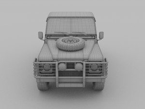 land rover defender 90 pick up hdri 3D मॉडल