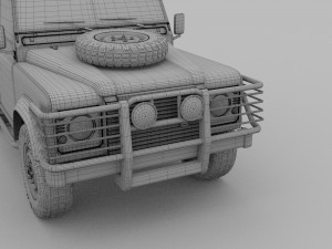 land rover defender 90 pick up hdri 3D मॉडल