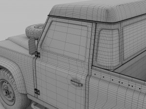 land rover defender 90 pick up hdri 3D मॉडल