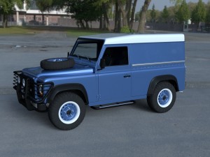 full land rover defender 90 hard top hdri 3D Модель