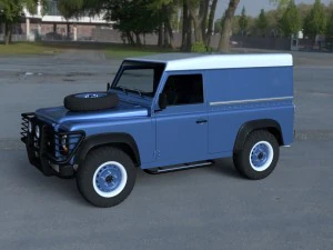 full land rover defender 90 hard top hdri 3D Model