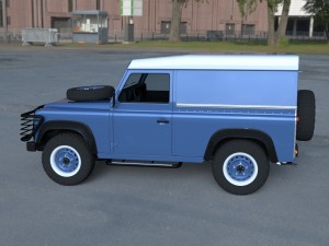 full land rover defender 90 hard top hdri 3D Модель