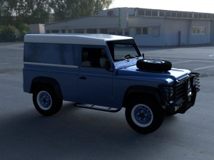 full land rover defender 90 hard top hdri 3D Модель