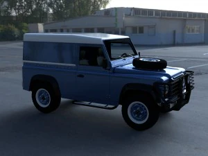full land rover defender 90 hard top hdri 3D Model