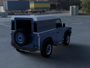 full land rover defender 90 hard top hdri 3D Модель