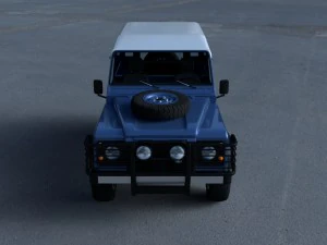 full land rover defender 90 hard top hdri 3D Model