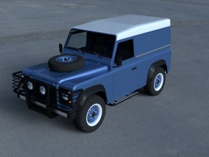 full land rover defender 90 hard top hdri 3D Модель