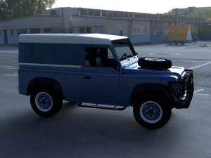 full land rover defender 90 hard top hdri 3D Model