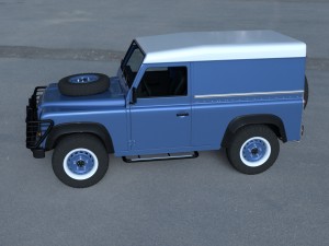 full land rover defender 90 hard top hdri 3D Модель