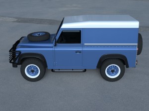 full land rover defender 90 hard top hdri 3D Модель