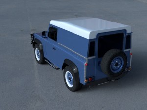 full land rover defender 90 hard top hdri 3D Модель