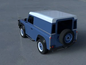 full land rover defender 90 hard top hdri 3D Model