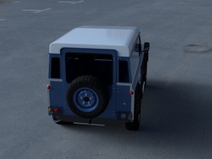 full land rover defender 90 hard top hdri 3D Модель
