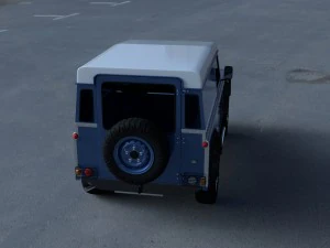 full land rover defender 90 hard top hdri 3D Model