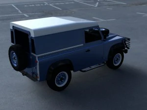 full land rover defender 90 hard top hdri 3D Model