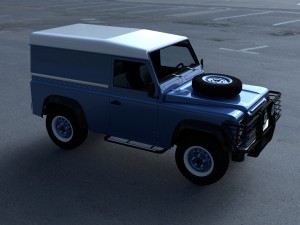 full land rover defender 90 hard top hdri 3D Модель