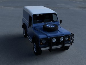 full land rover defender 90 hard top hdri 3D Модель