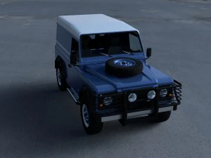 full land rover defender 90 hard top hdri 3D Model