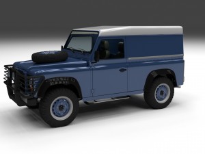 full land rover defender 90 hard top hdri 3D Модель