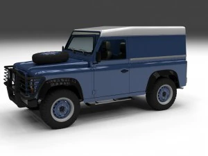 full land rover defender 90 hard top hdri 3D Model