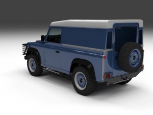 full land rover defender 90 hard top hdri 3D Модель