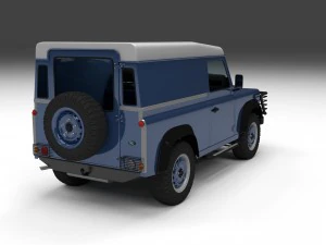 full land rover defender 90 hard top hdri 3D Model