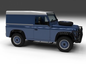 full land rover defender 90 hard top hdri 3D Модель