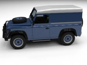 full land rover defender 90 hard top hdri 3D Model