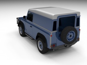 full land rover defender 90 hard top hdri 3D Модель