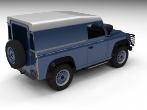 full land rover defender 90 hard top hdri 3D Модель