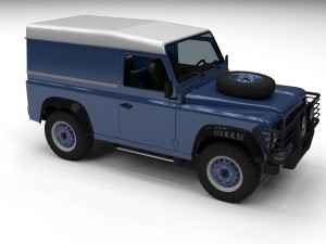 full land rover defender 90 hard top hdri 3D Модель
