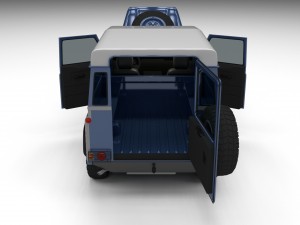 full land rover defender 90 hard top hdri 3D Модель