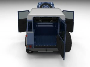 full land rover defender 90 hard top hdri 3D Model