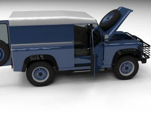 full land rover defender 90 hard top hdri 3D Model