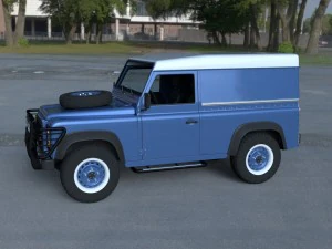Land Rover Defender 90 с жесткой крышей и салоном HDRI 3D Модель
