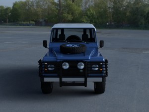 land rover defender 90 hard top w interior hdri 3D 모델