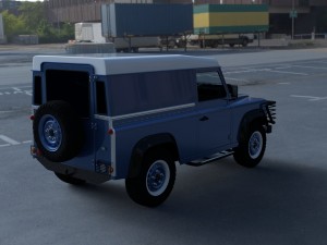 land rover defender 90 hard top w interior hdri 3D 모델