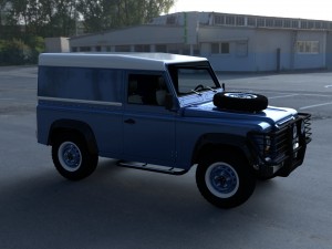 land rover defender 90 hard top w interior hdri 3D 모델
