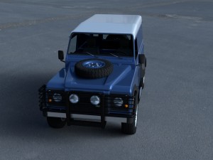 land rover defender 90 hard top w interior hdri 3D 모델