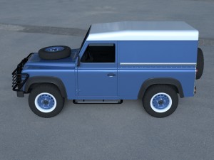 land rover defender 90 hard top w interior hdri 3D 모델