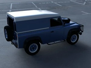 land rover defender 90 hard top w interior hdri 3D Model