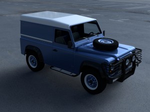land rover defender 90 hard top w interior hdri 3D 모델