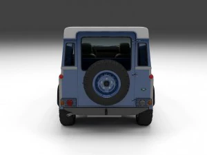 land rover defender 90 hard top w interior hdri 3D Model