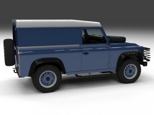 land rover defender 90 hard top w interior hdri 3D 모델