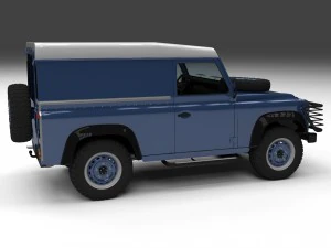 land rover defender 90 hard top w interior hdri 3D Model