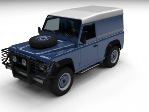 land rover defender 90 hard top w interior hdri 3D Model