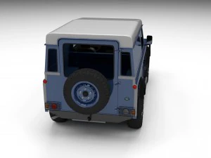 land rover defender 90 hard top w interior hdri 3D Model