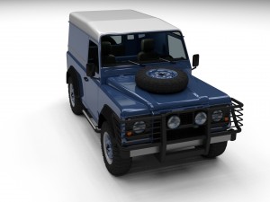 land rover defender 90 hard top w interior hdri 3D 모델