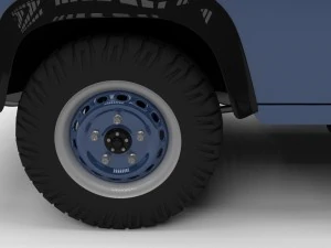 land rover defender 90 hard top w interior hdri 3D Model