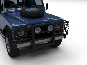 land rover defender 90 hard top w interior hdri 3D Model